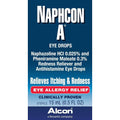 Alcon Naphcon A Eye Drops front view of the allergy relief packaging