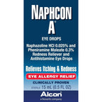 Alcon Naphcon A Eye Drops front view of the allergy relief packaging
