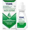 Visine Eye Multi Action Eye Allergy Relief Drops front view bottle pack for itchy red eyes.