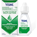 Visine Allergy Eye Relief front view retail box and dropper bottle for itchy eyes.