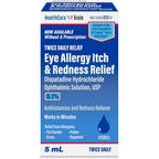 HealthCareAisle Eye Allergy Itch and Redness Relief front view packaging for seasonal allergy comfort