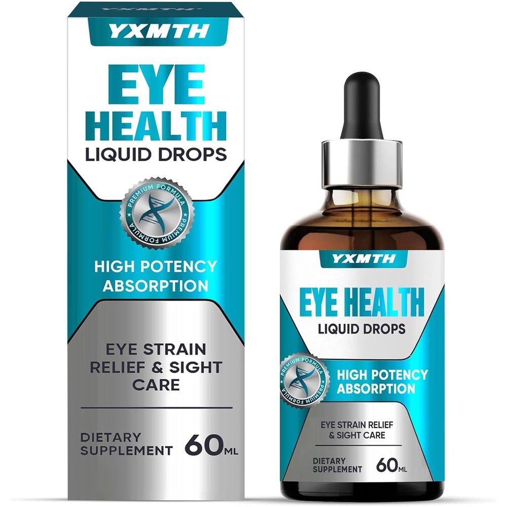 Fuenvegtal YXMTH Eyebright Herb Drops front view showcasing the 60ml liquid eye health supplement bottle.