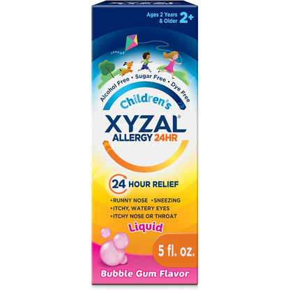 Xyzal Childrens 24 Hour Allergy Relief Liquid bottle front view
