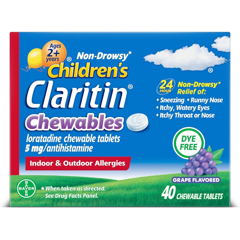 Claritin Children's Allergy Medicine front view packaging