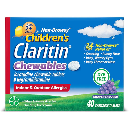 Claritin Children's Allergy Medicine front view packaging