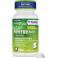 GenCare Cetirizine Hydrochloride 10 mg 200 caplets bottle front view for allergy relief medication