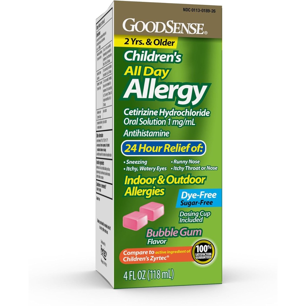 GoodSense Children's All Day Allergy Relief bottle front view