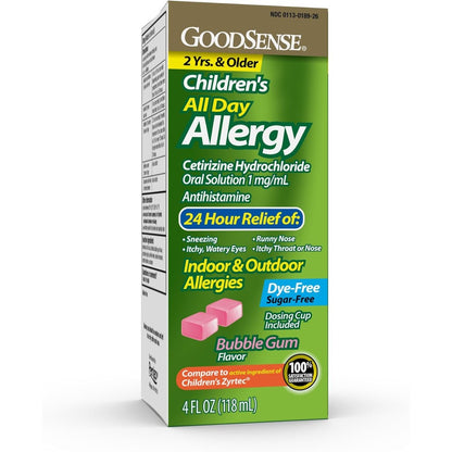 GoodSense Children's All Day Allergy Relief bottle front view