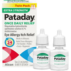 Alcon Pataday Once Daily Relief Extra Strength front view twin pack packaging