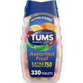 Tums Extra Strength chewable antacid tablets bottle front view