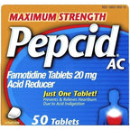 Pepcid AC Maximum Strength tablets bottle front view