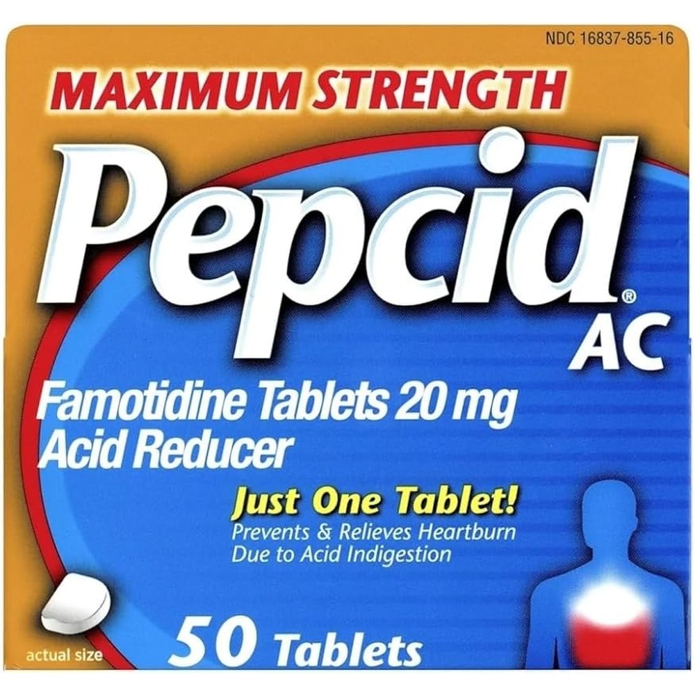 Pepcid AC Maximum Strength tablets bottle front view