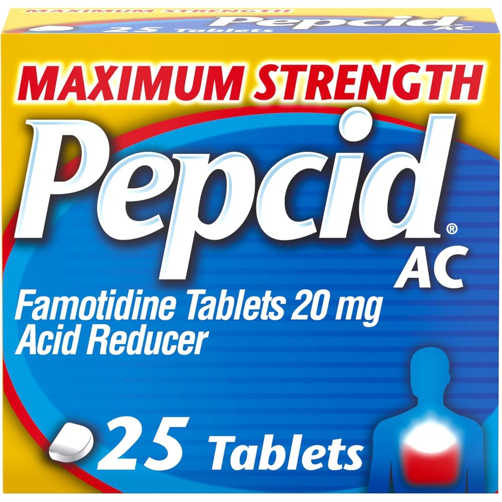 Pepcid AC Maximum Strength Heartburn Relief Tablets 25 Count front view