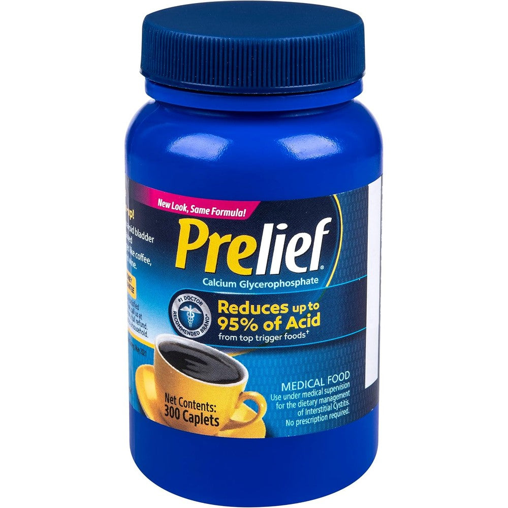 Prelief Acid Reducer Caplets 300 Count front view bottle