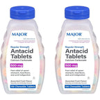 Major Regular Strength Antacid Tablets front view bottle