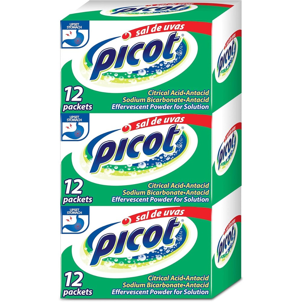 Picot Sal de Uvas Effervescent Antacid Powder front packaging