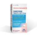 Glenmark Therapeutics Original Strength Famotidine Tablets front view 200 count bottle