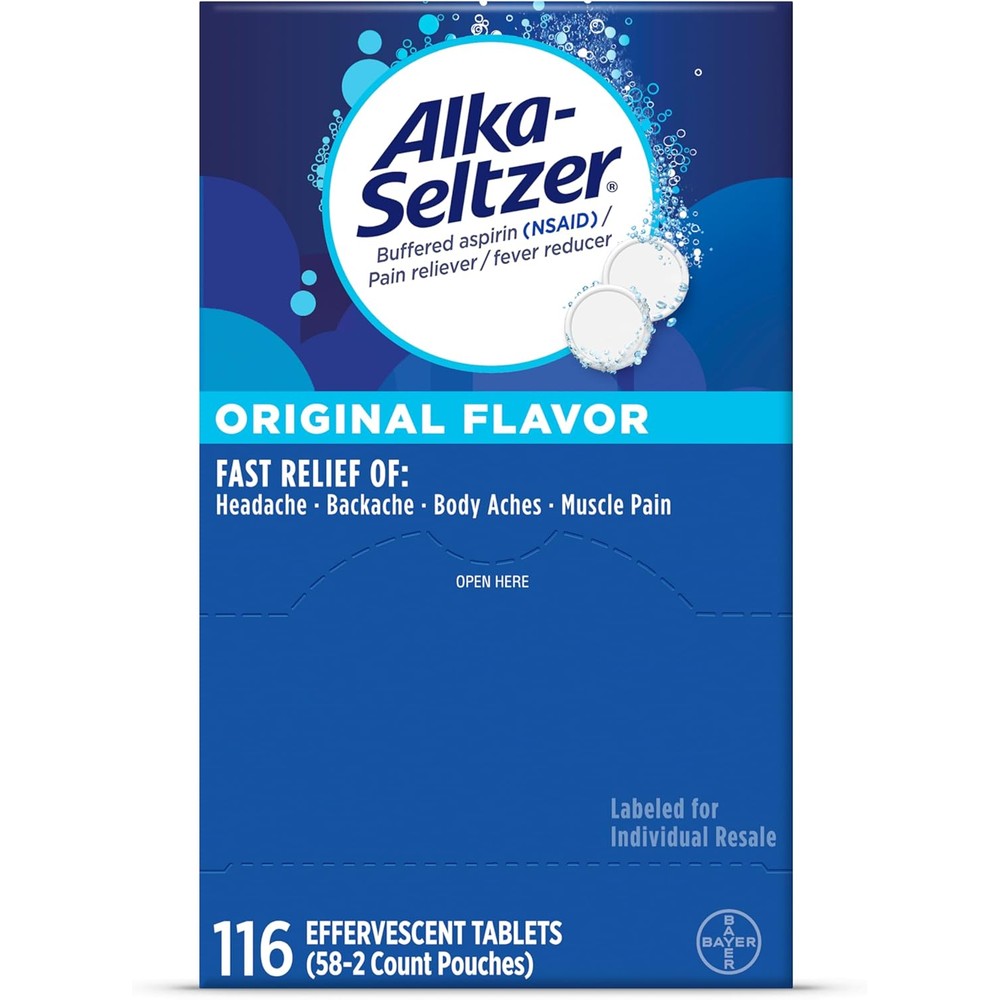 Alka-Seltzer Original Flavor Effervescent Tablets 116 count front view