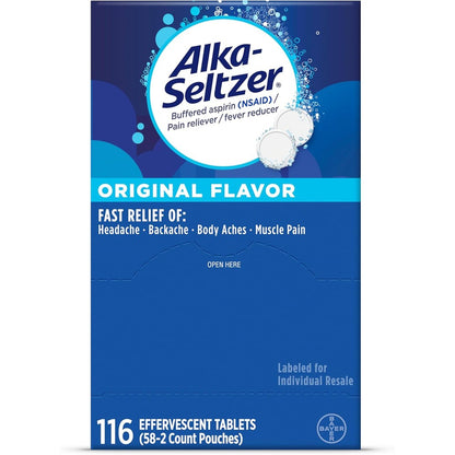 Alka-Seltzer Original Flavor Effervescent Tablets 116 count front view