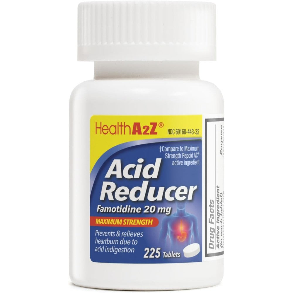HealthA2Z Famotidine 20mg Acid Reducer bottle front view