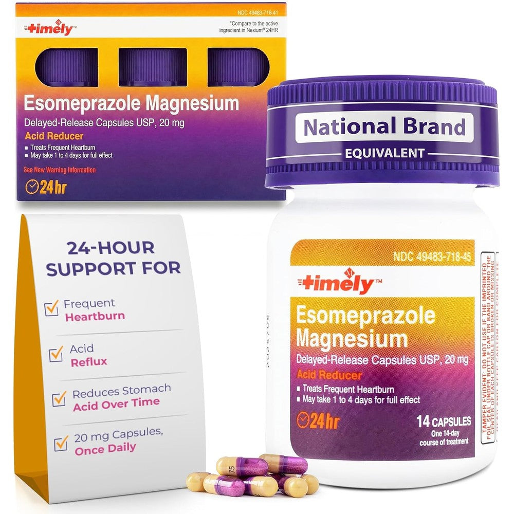 Time-Cap Labs Esomeprazole Magnesium 20mg front view