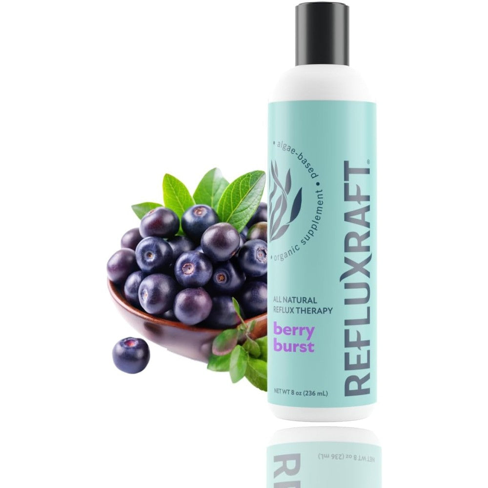 RefluxRaft acid reflux therapy berry burst bottle front view