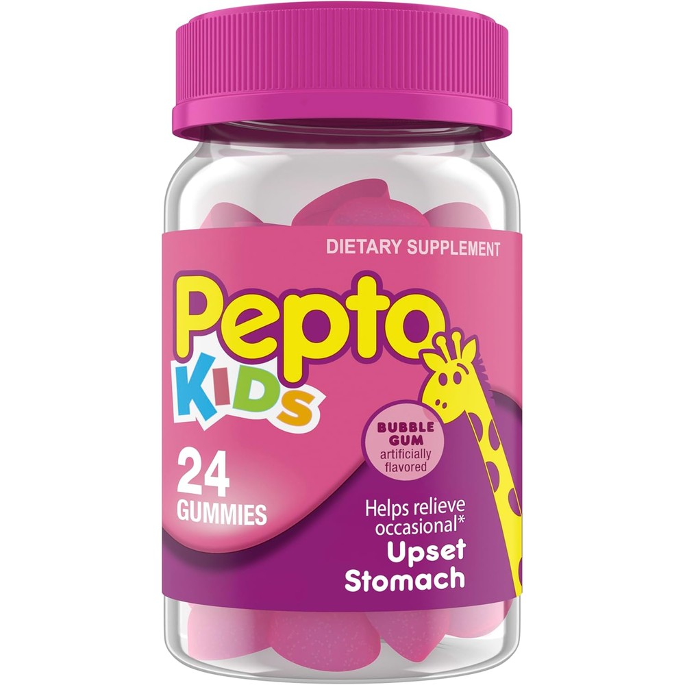 Pepto Bismol Kids Gummies front of bottle