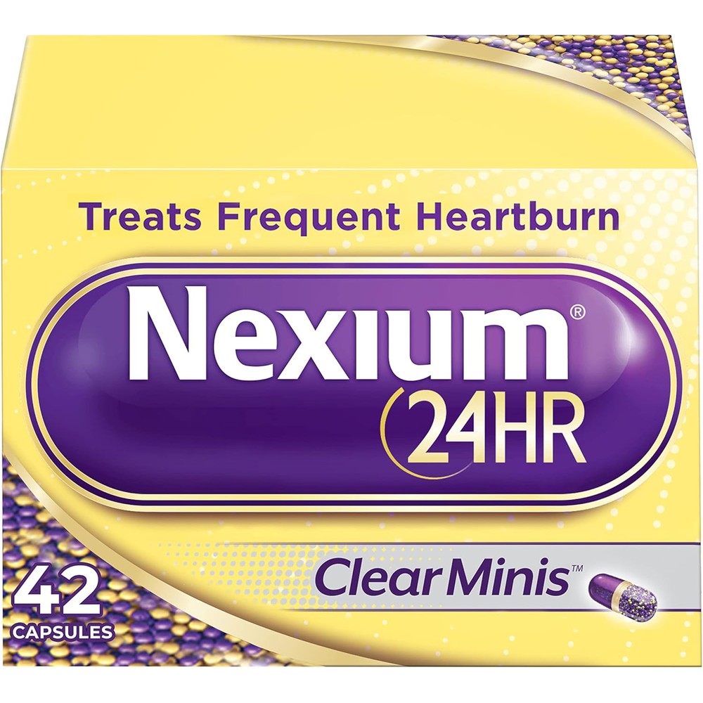 Nexium 24HR ClearMinis Acid Reducer Heartburn Relief Delayed Release Capsules With Esomeprazole Magnesium, 42 Count - Image 1