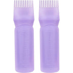 Yebeauty Root Comb Applicator Bottle front view showing purple plastic body and scale