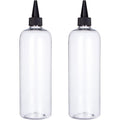 Sdoot hair color applicator bottle front view showing clear plastic body and black twist top cap