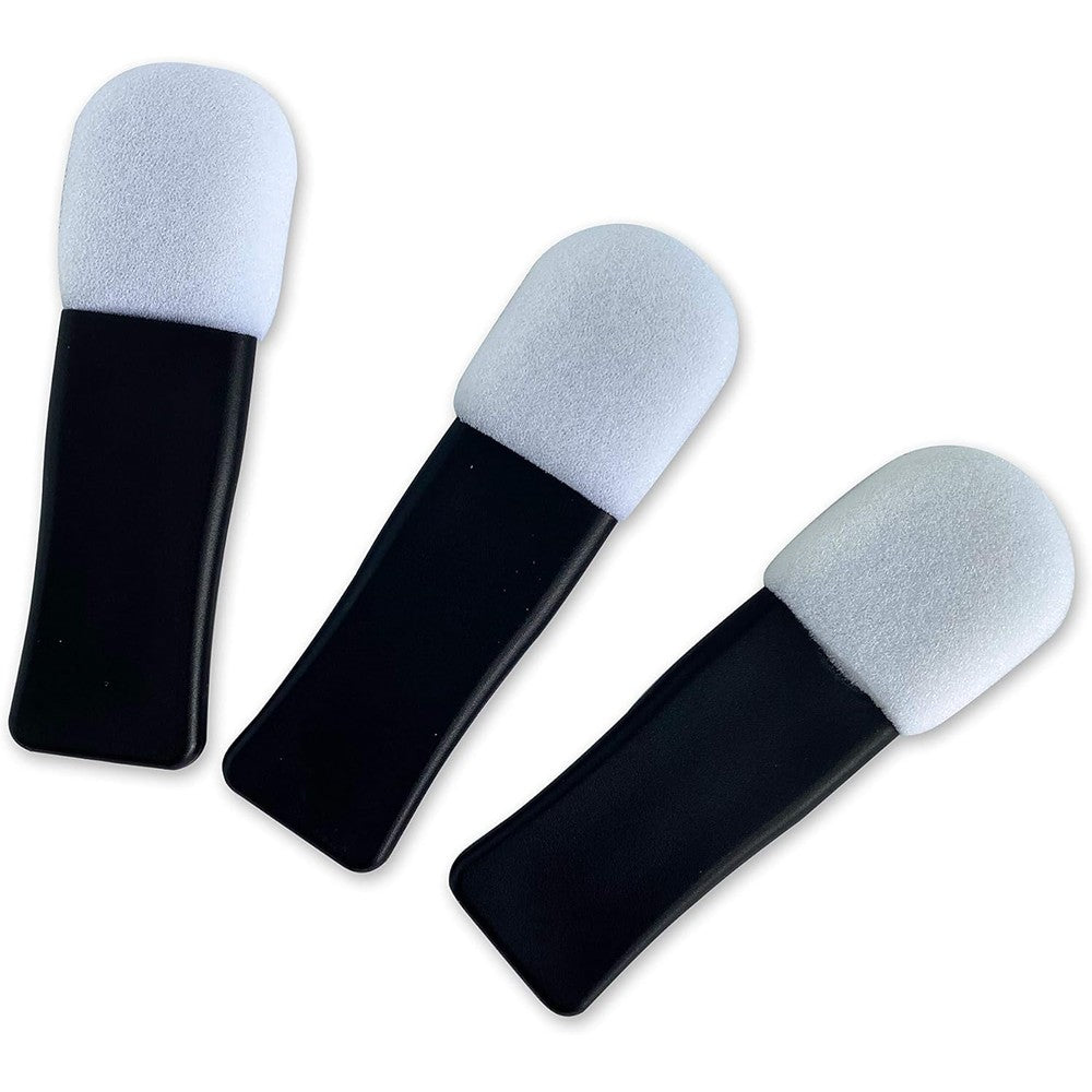 Simply Extensions Thicken It 100% Scalp Coverage Powder Applicator Refill front view showing three black handles with white sponge tips