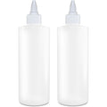 BRIGHTFROM twist top applicator bottles front view showing the pack of two clear squeeze containers