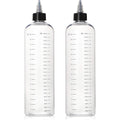 Segbeauty hair color applicator squeeze bottles front view showing clear scale markings