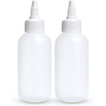 BRIGHTFROM twist top applicator bottles front view pack of two empty clear plastic containers