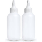 BRIGHTFROM twist top applicator bottles front view pack of two empty clear plastic containers