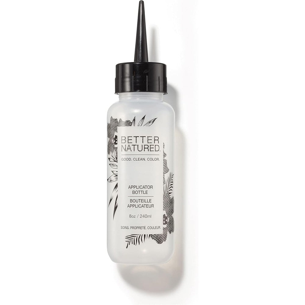 Better Natured Hair Color Applicator Mixing Bottle front view showcasing precision nozzle tip for root application