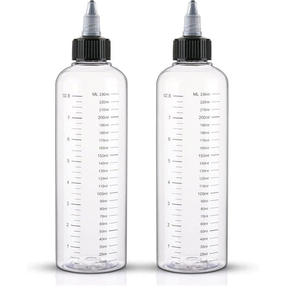 Cosywell hair dye applicator bottle 2 pack front view showing transparent plastic scale.