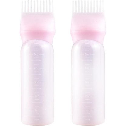 BEABOY root comb applicator bottle pink two pack front view showcasing the comb top design