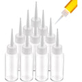 LLOUSSAK plastic squeeze bottles front view showing 10-piece clear applicator set for liquids.