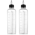 SynHHergyx 2 Pack Applicator Bottle for Hair front view showing clear graduated measurement scale.