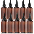 Cosywell empty squeeze bottles 10 pack front view containing hair color oil