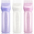 BlingKingdom 170 ML Root Comb Applicator Bottles three pack front view showcasing different colors for hair oiling.