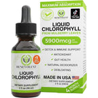 Benevolent Nourishment Liquid Chlorophyll Drops 59mL front bottle view for internal detox