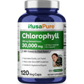 NusaPure Chlorophyll 30000mg 120 vegetarian capsules front bottle view
