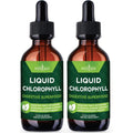 New Age Chlorophyll Liquid Drops twin pack front view showing the product packaging and main benefits.