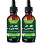 New Age Chlorophyll Liquid Drops twin pack front view showing the product packaging and main benefits.