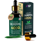 Alpha Flow Chlorophyll Liquid Drops 6000mg front view bottle for natural energy detox