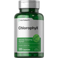 Horbaach Chlorophyll Capsules 120 Count front view bottle showing green herbal supplement packaging
