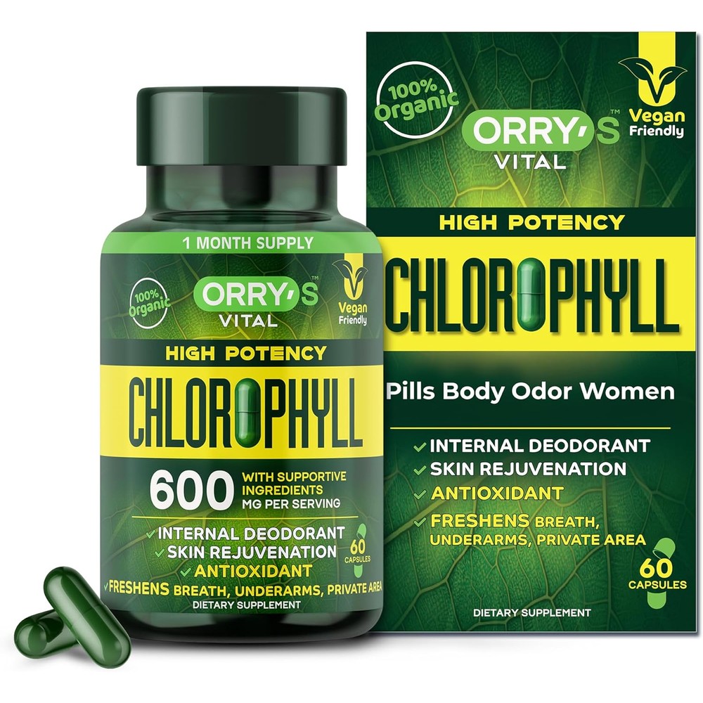 J And H Jasmine And Hyacinth Orrys Vital Organic Chlorophyll bottle front view