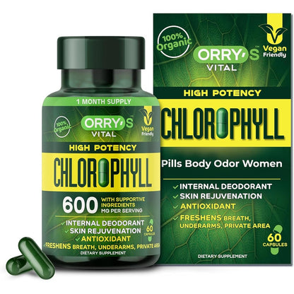J And H Jasmine And Hyacinth Orrys Vital Organic Chlorophyll bottle front view